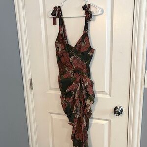 Floral Green and Pink Dress